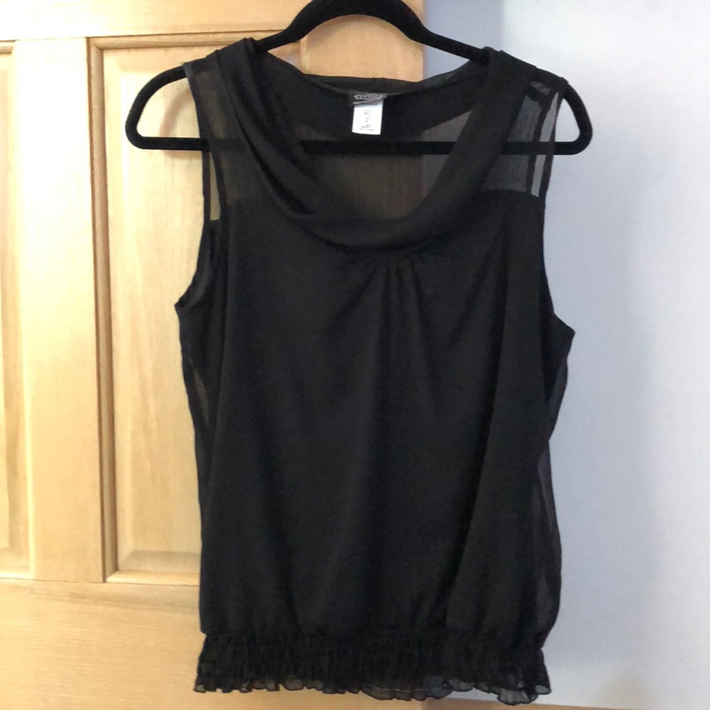 Black lace dressy tank top